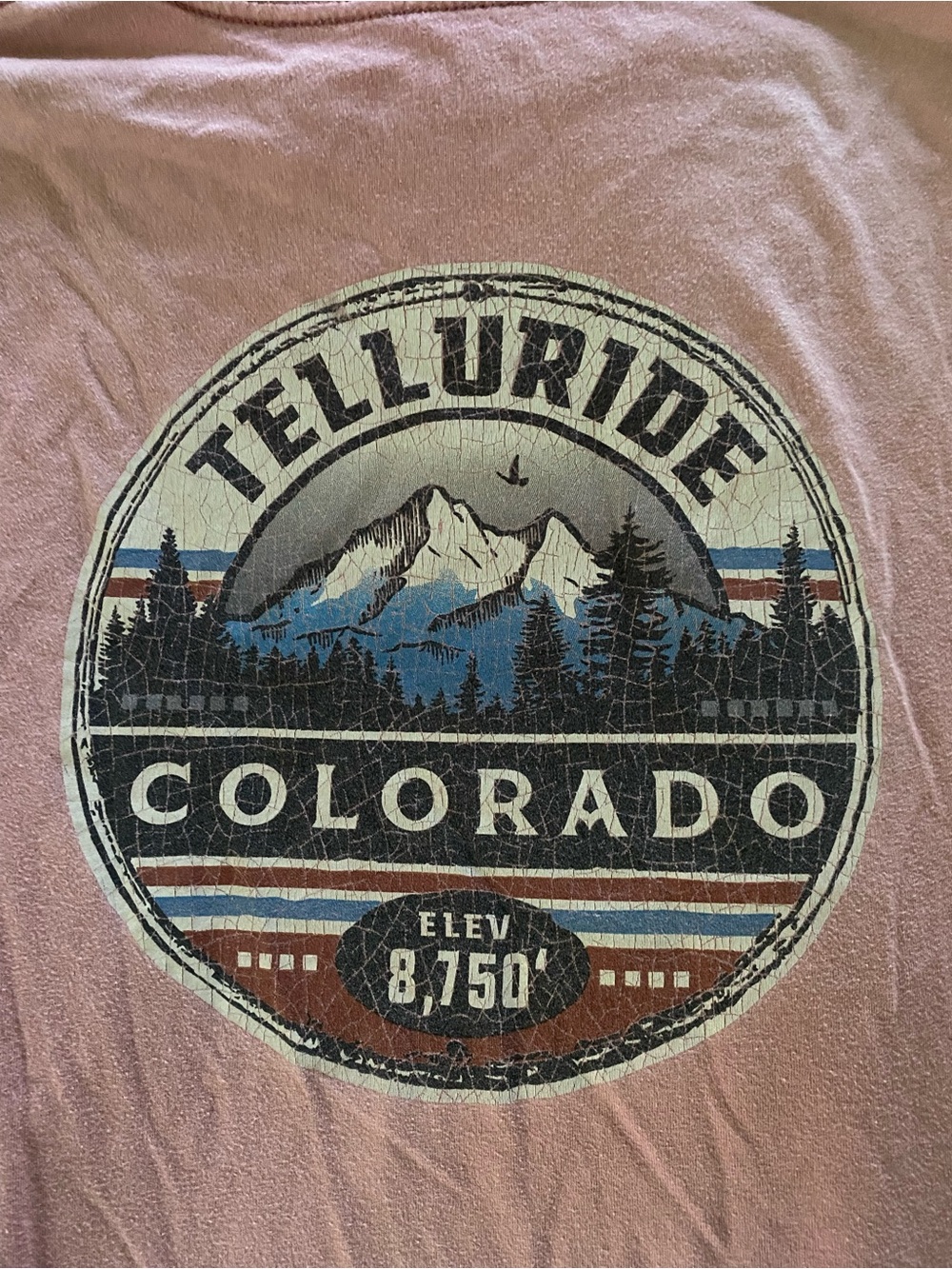 Telluride Colorado womens Graphic Tee - Pink